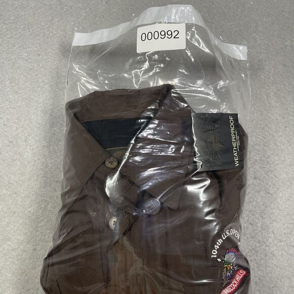 VTG Weatherproof Shacket Jacket Mens Medium Brown US Open 2004 Shinnecock Hills - Picture 13 of 13